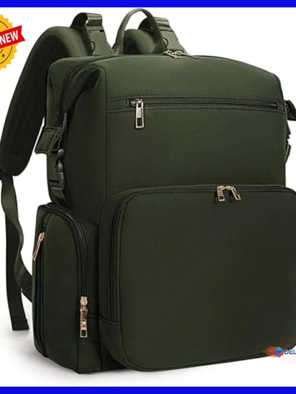 Large Neoprene Diaper Backpack with Insulated Pockets & Changing Pad